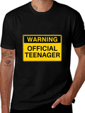 Warning Official Teenager T-Shirt - Funny Birthday Tee