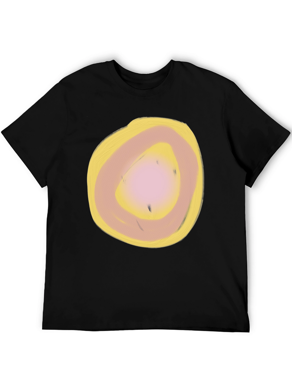 Abstract Circle Graphic Black T-Shirt