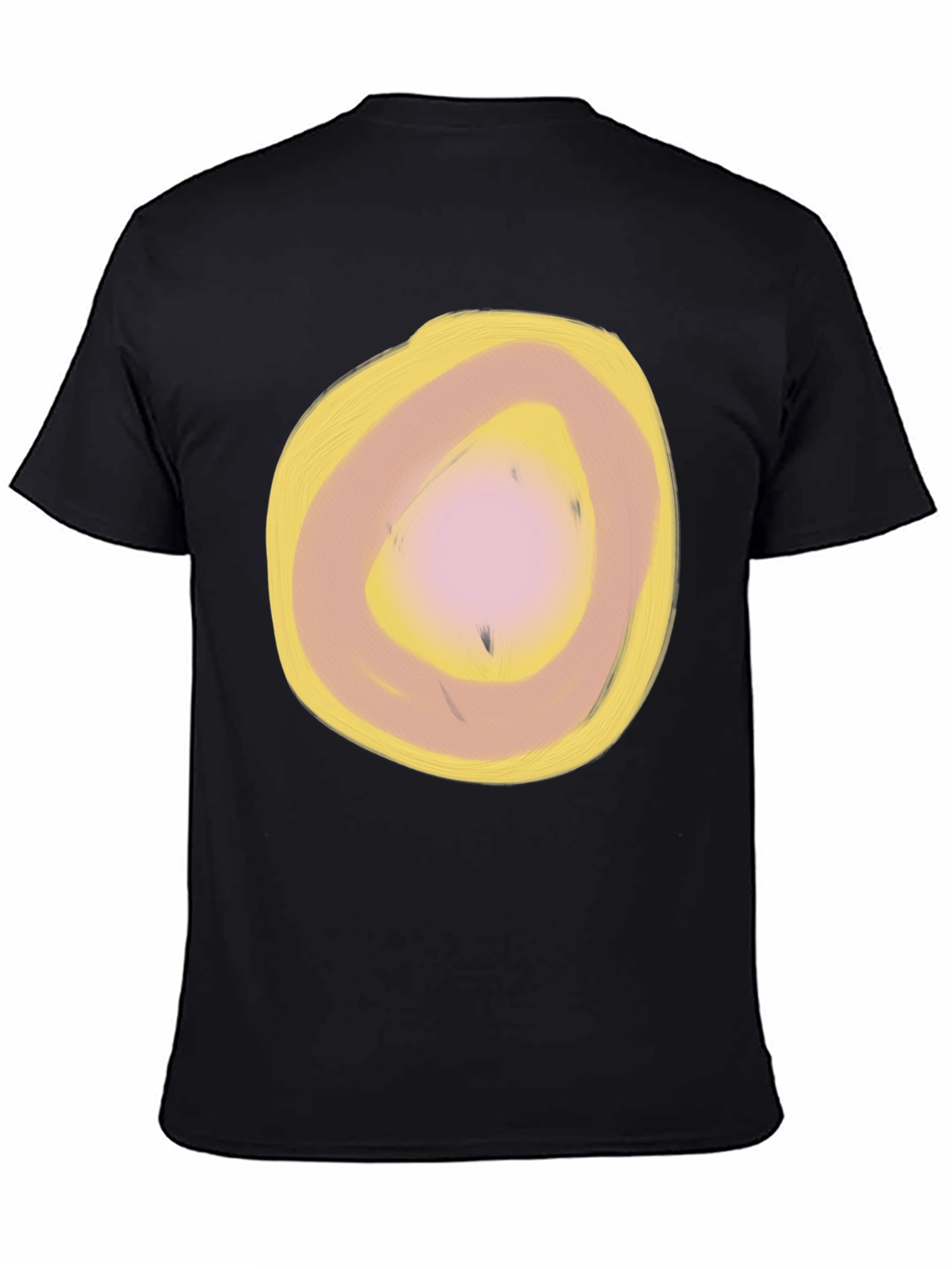 Abstract Circle Graphic Black T-Shirt