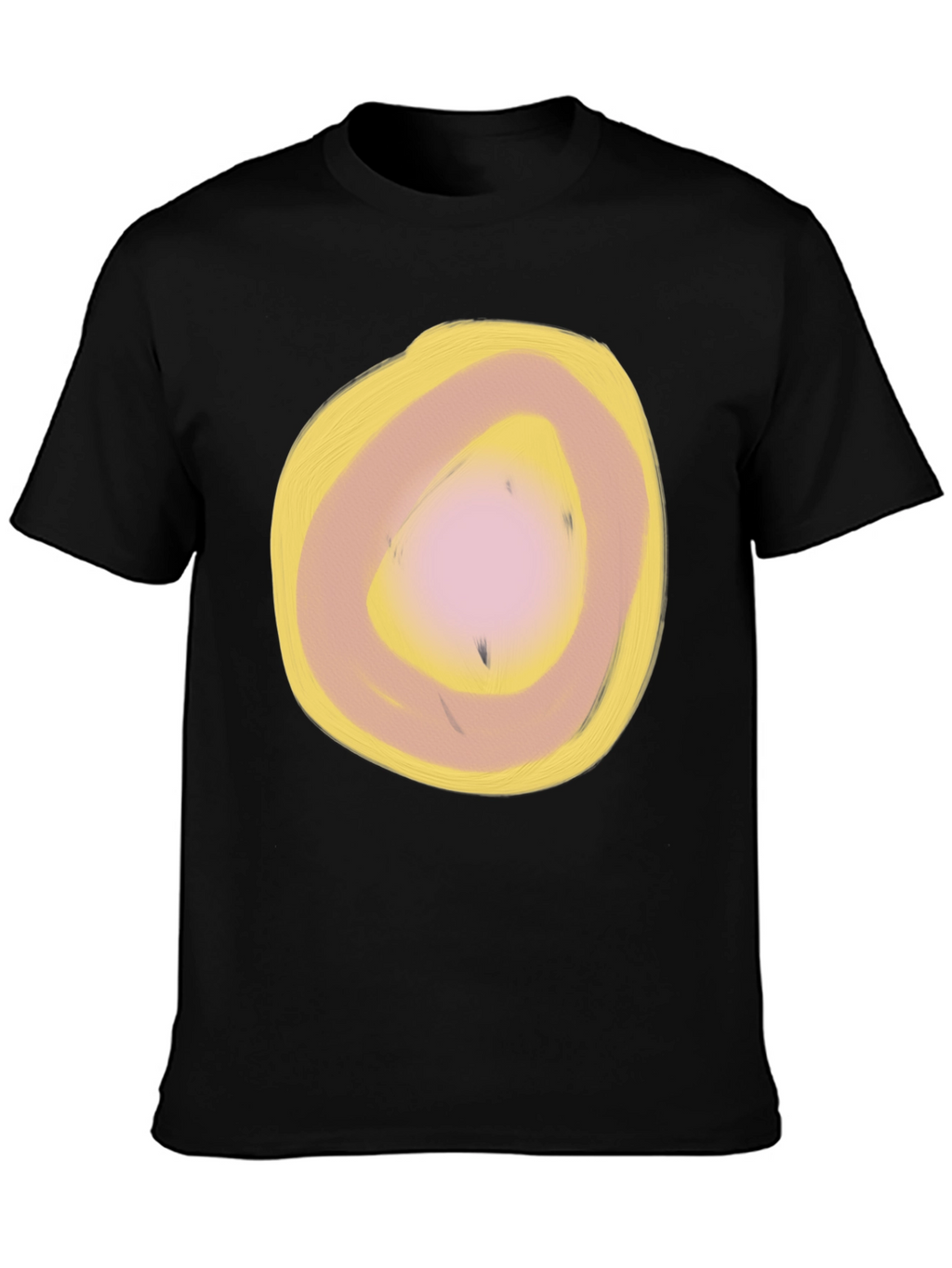 Abstract Circle Graphic Black T-Shirt