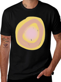 Abstract Circle Graphic Black T-Shirt
