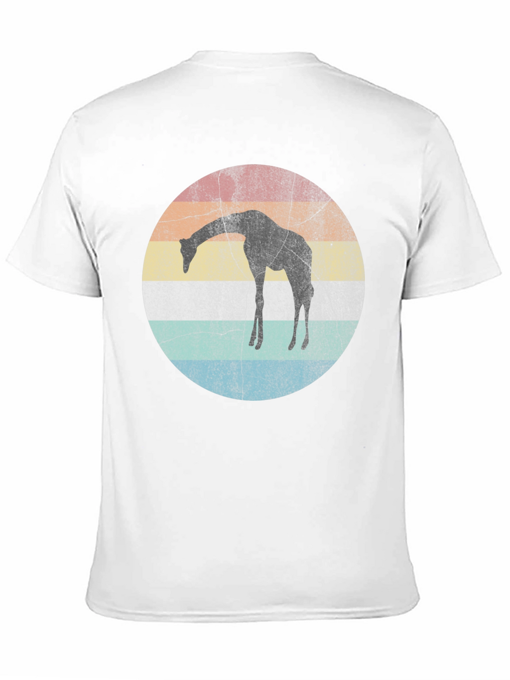 Retro Giraffe Sunset Graphic T-Shirt