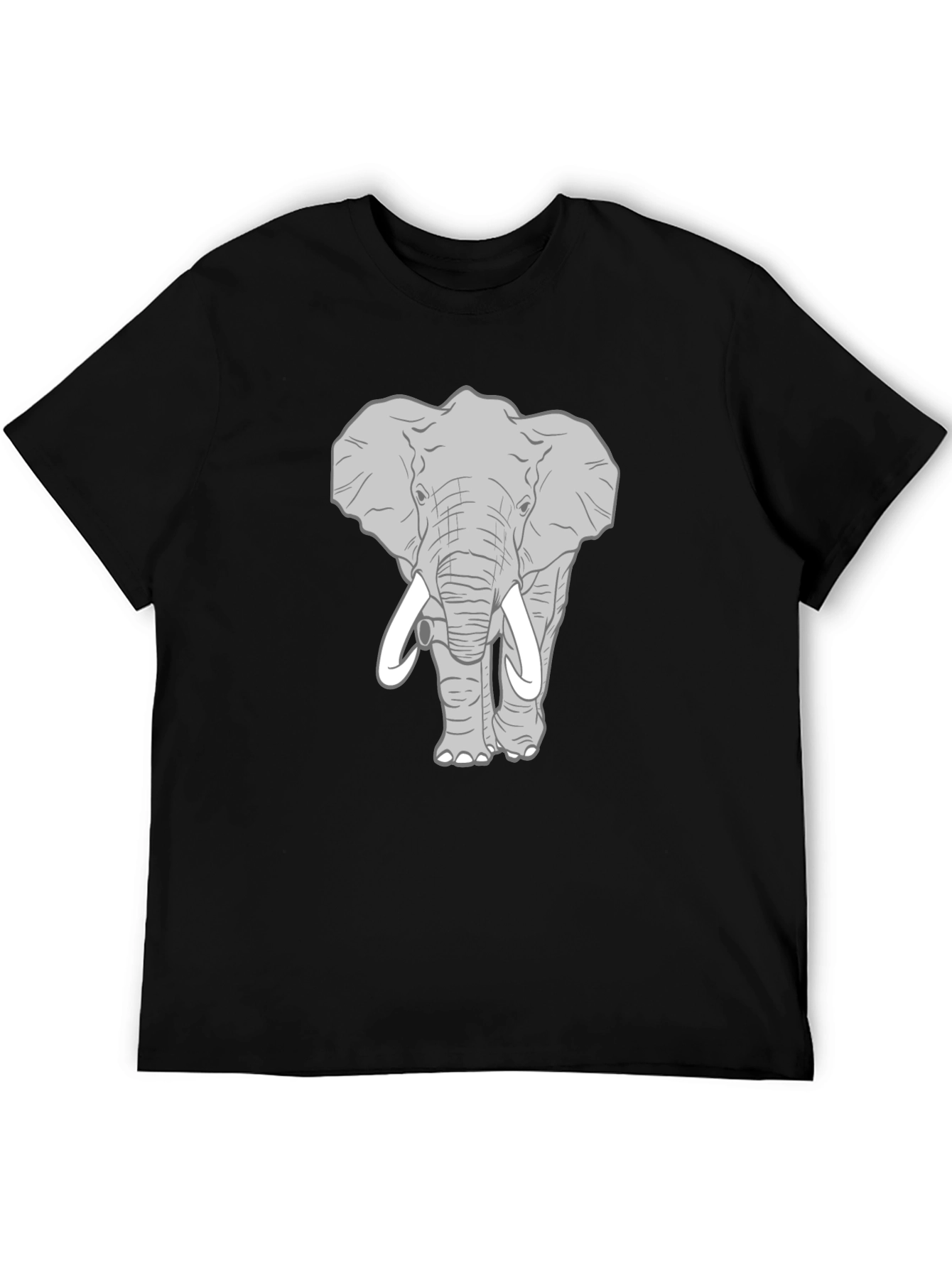 Elephant Graphic Print Mens T-Shirt