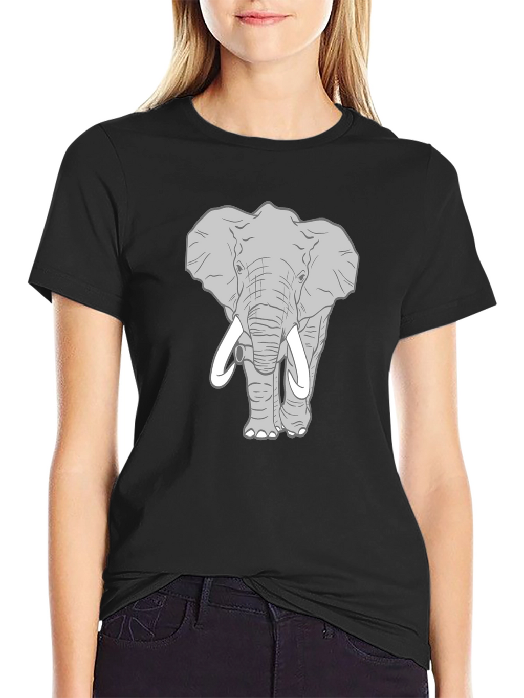 Elephant Graphic Print Mens T-Shirt