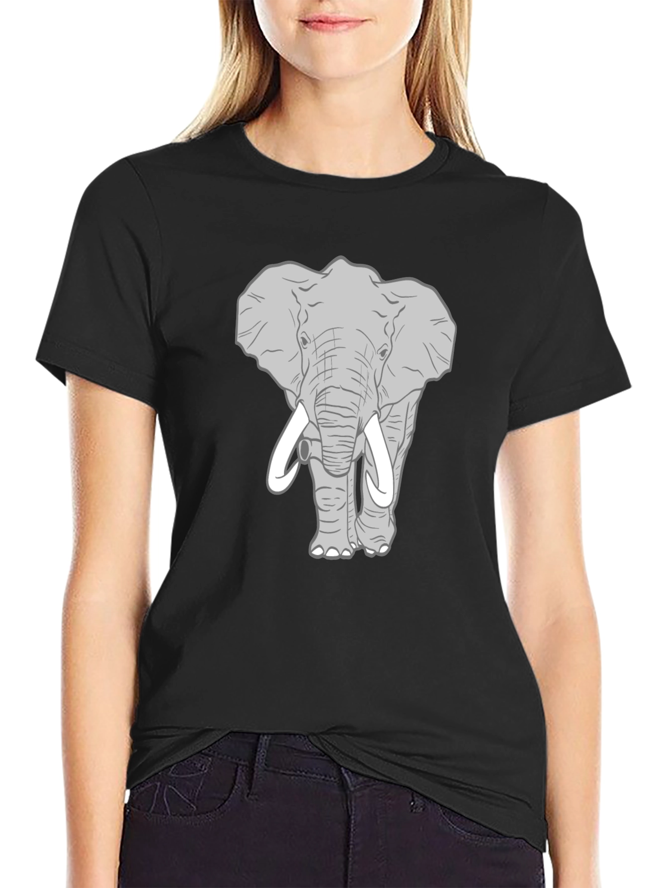 Elephant Graphic Print Mens T-Shirt