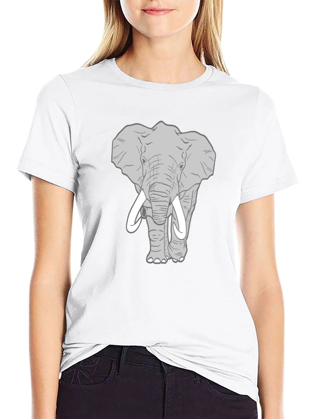 Elephant Graphic Print Mens T-Shirt