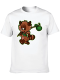 Cartoon Raccoon Graphic Tee