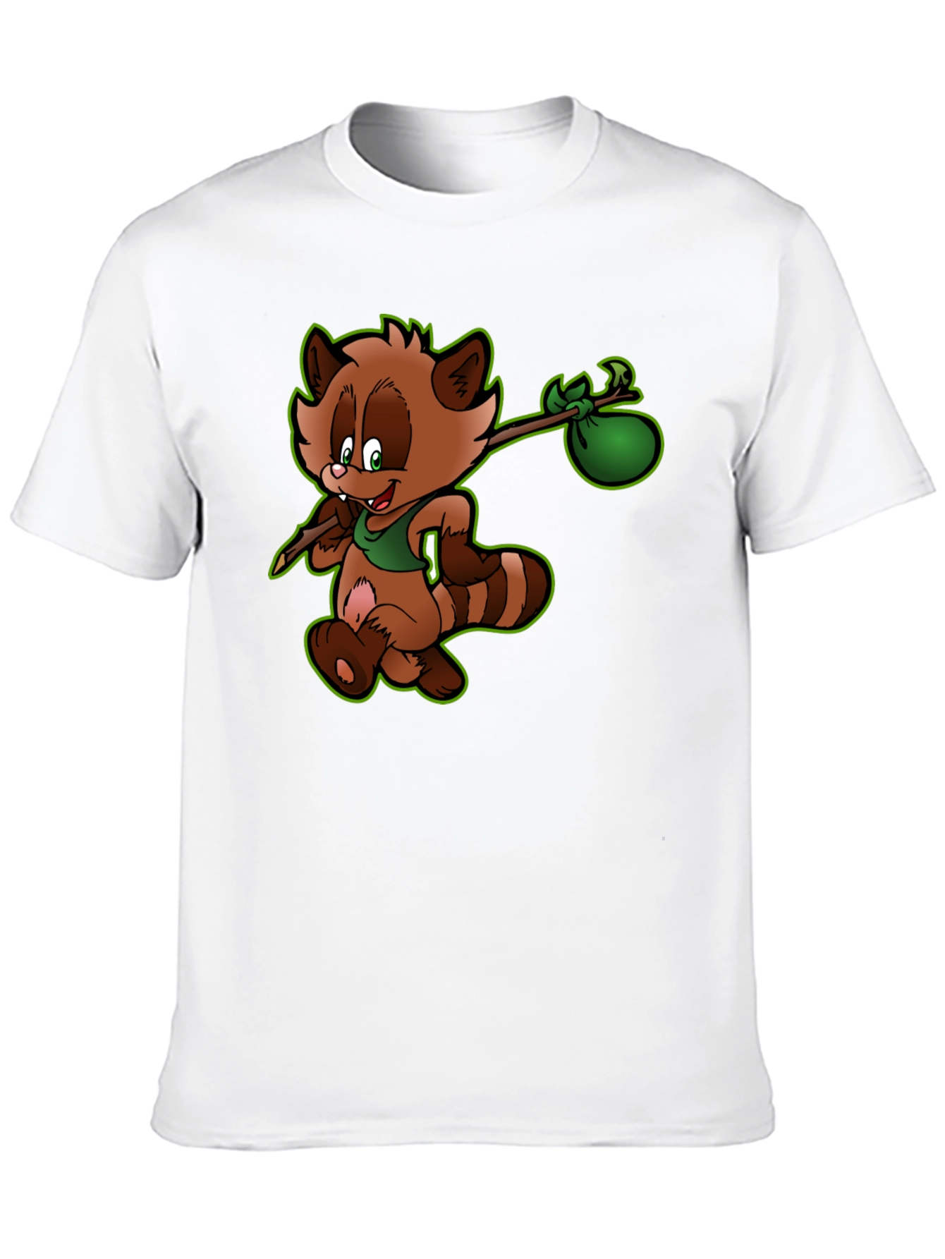 Cartoon Raccoon Graphic Tee