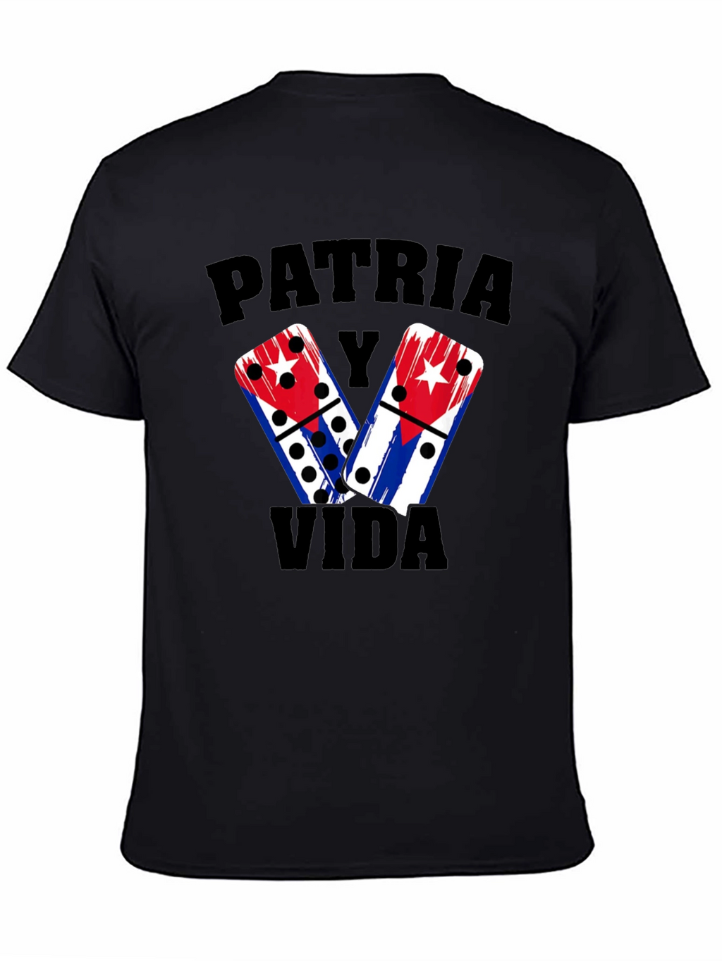 Patria y Vida Domino T-Shirt Cuba Flag