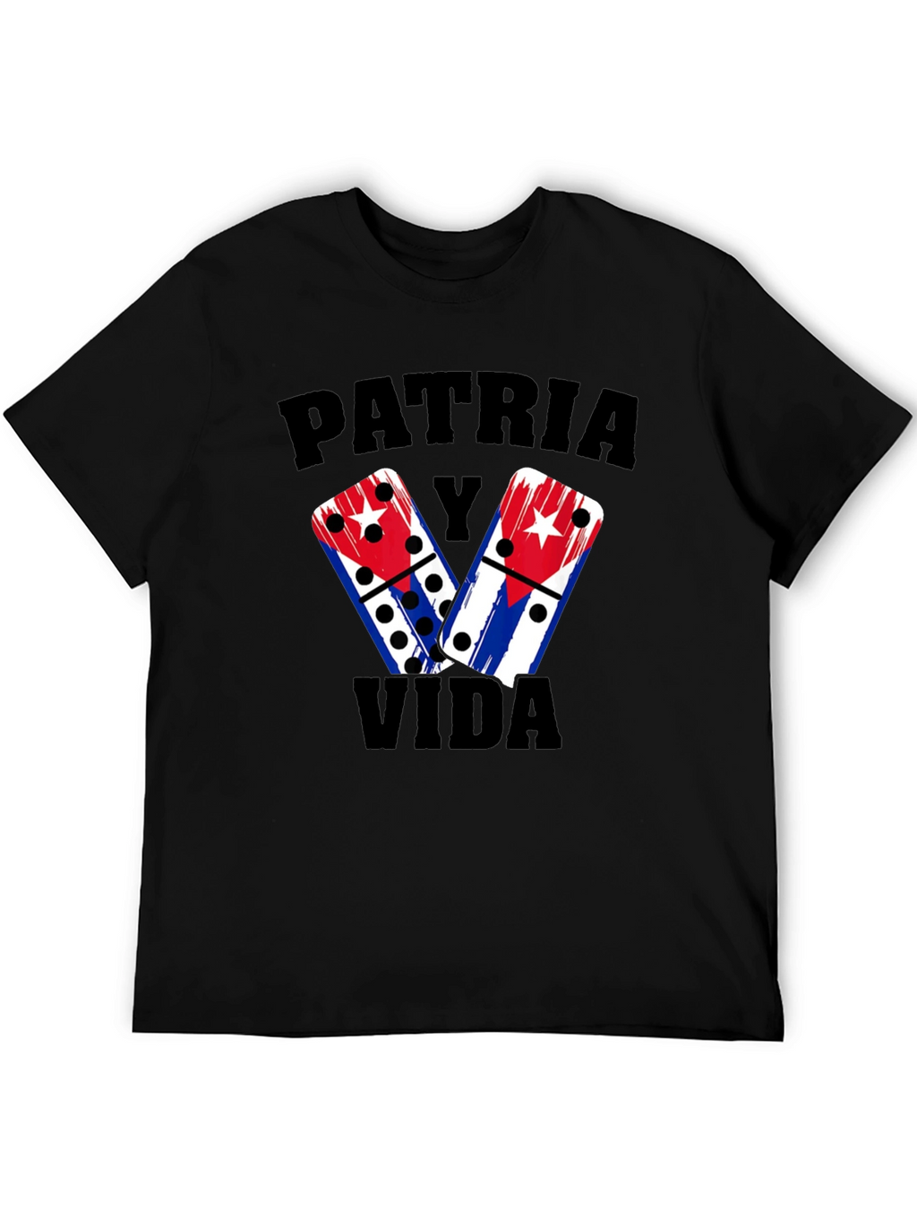 Patria y Vida Domino T-Shirt Cuba Flag