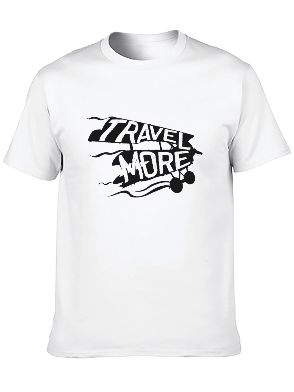 Travel More Black Graphic Tee