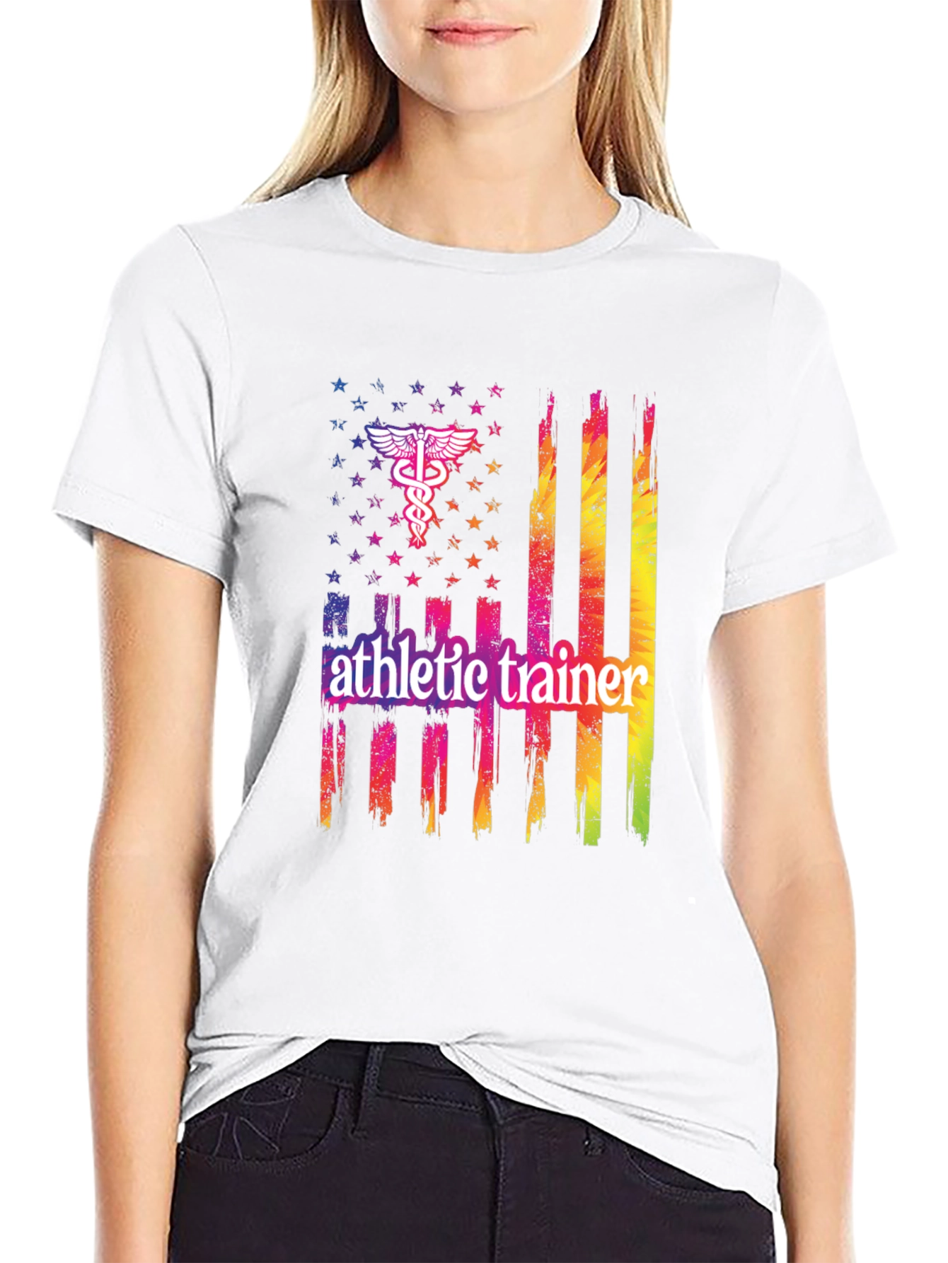 Athletic Trainer American Flag T-Shirt