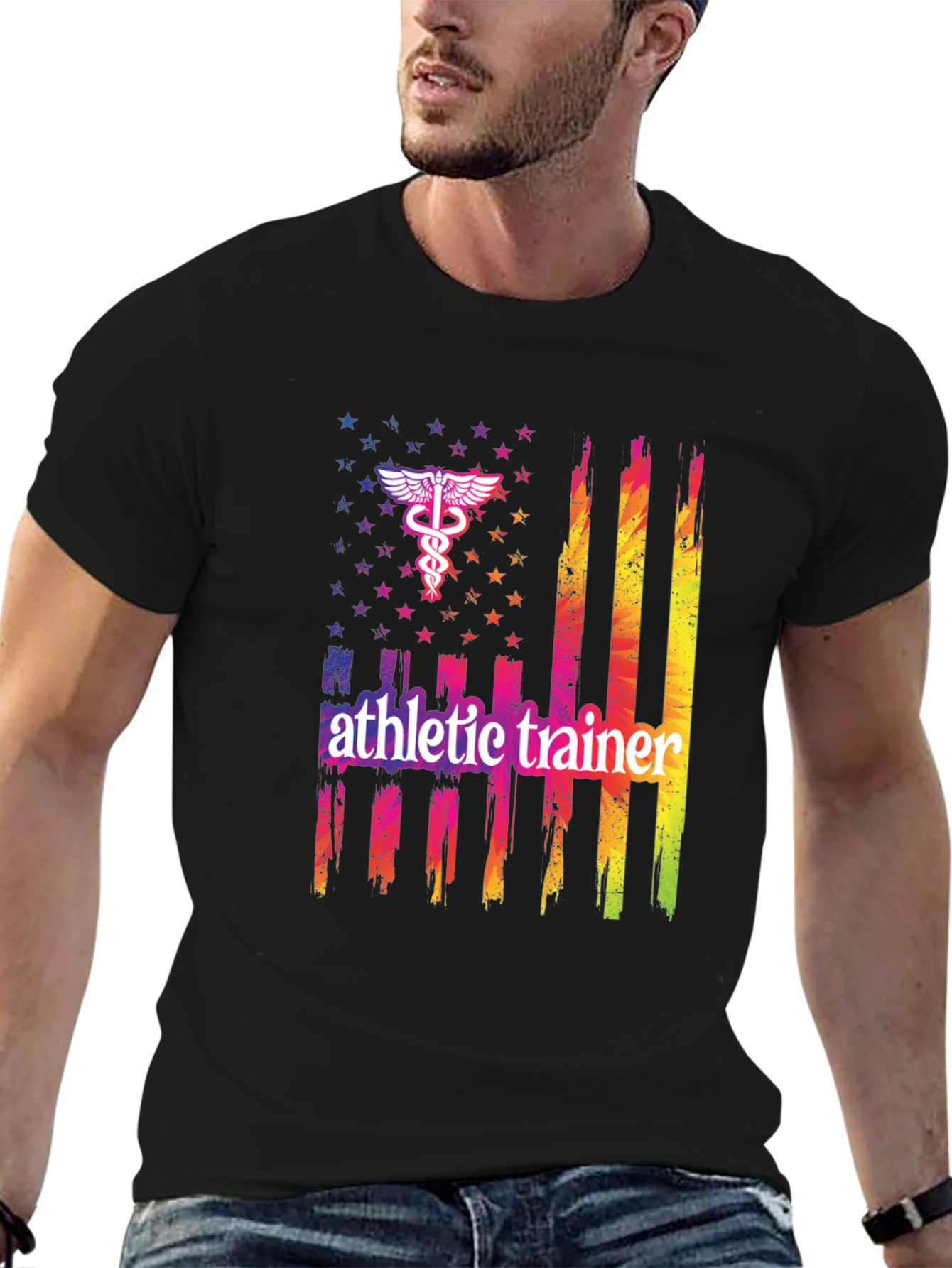Athletic Trainer American Flag T-Shirt