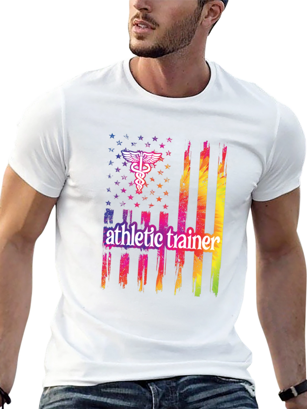 Athletic Trainer American Flag T-Shirt