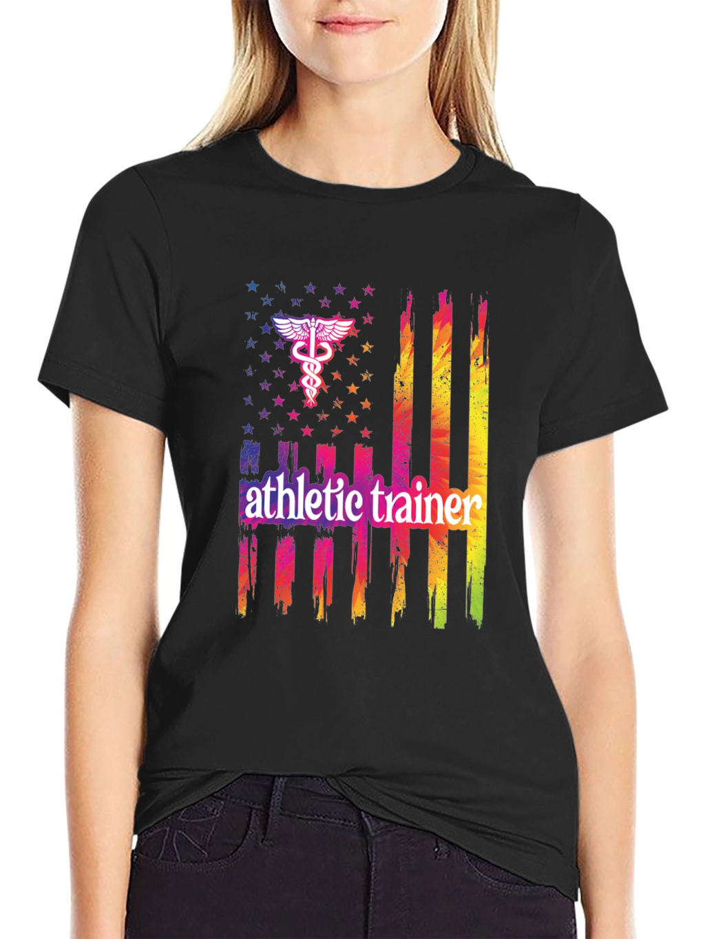 Athletic Trainer American Flag T-Shirt