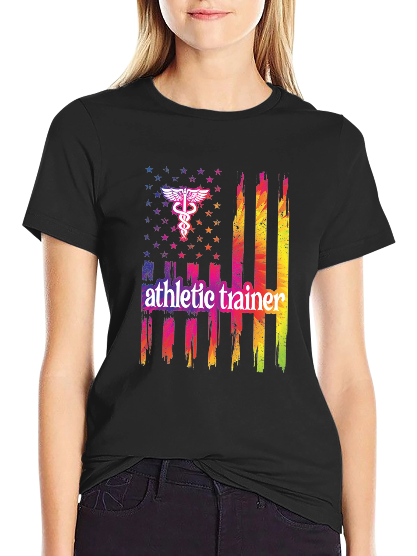 Athletic Trainer American Flag T-Shirt