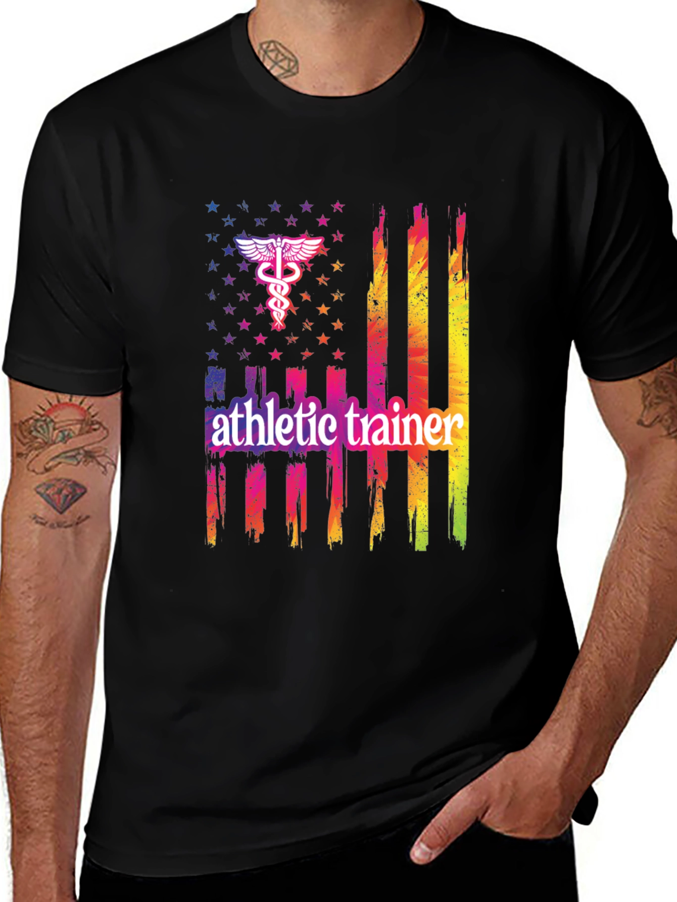 Athletic Trainer American Flag T-Shirt