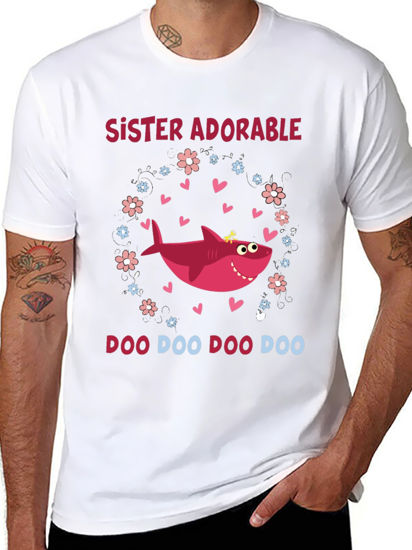 Sister Adorable Shark Doo Doo Doo T-Shirt
