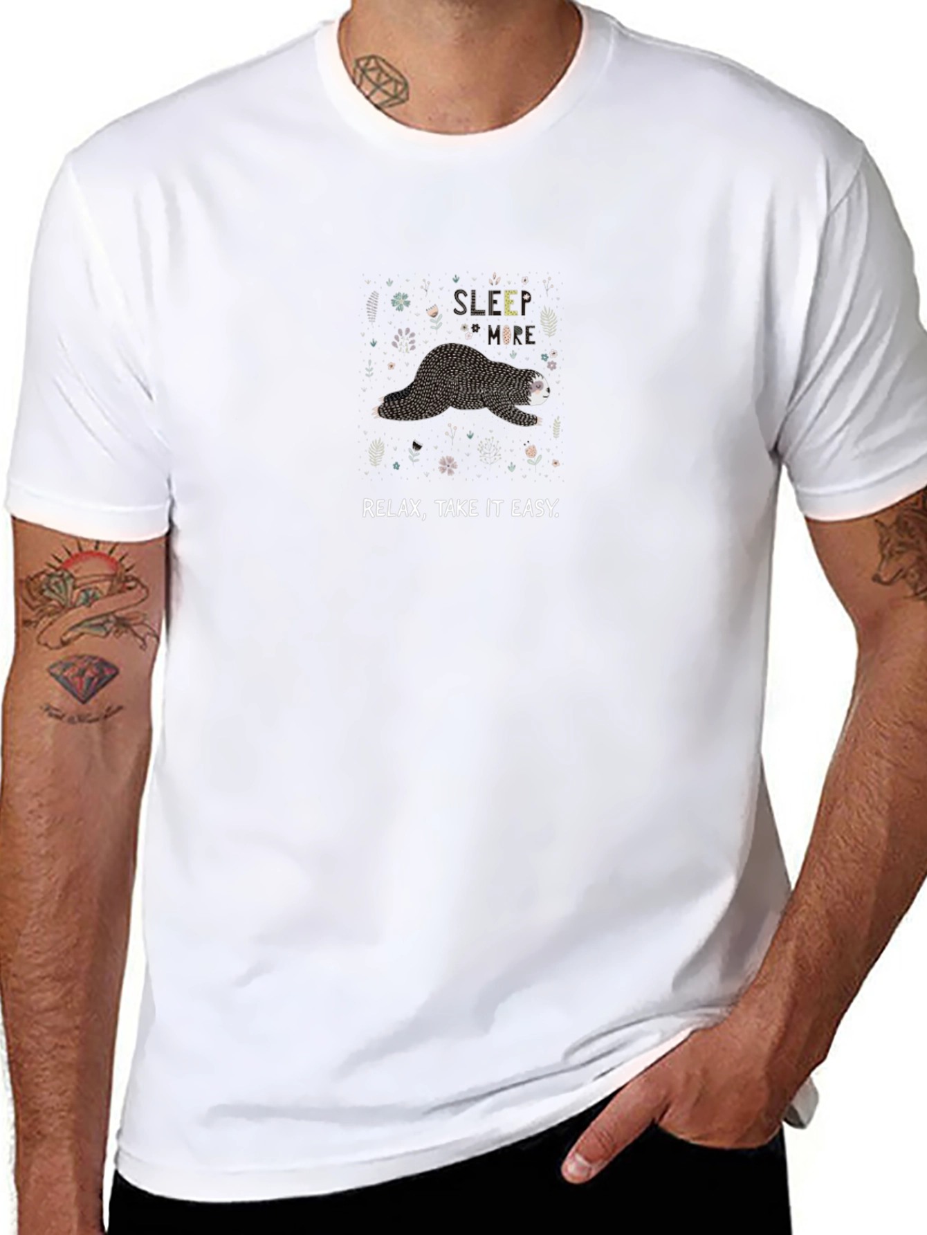 Relax Sloth Graphic Tee - Take it Easy