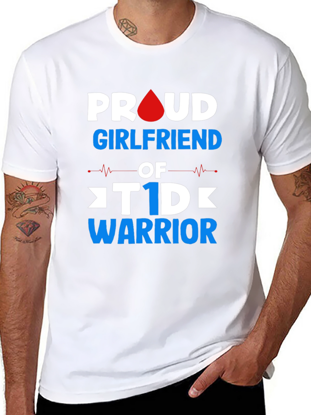 Proud Girlfriend T1D Warrior T-Shirt
