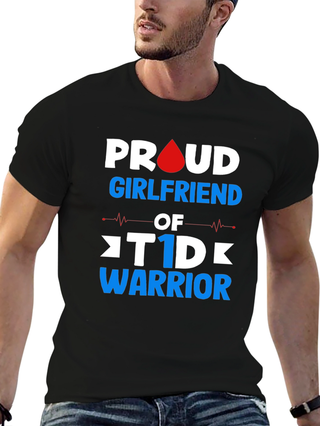 Proud Girlfriend T1D Warrior T-Shirt