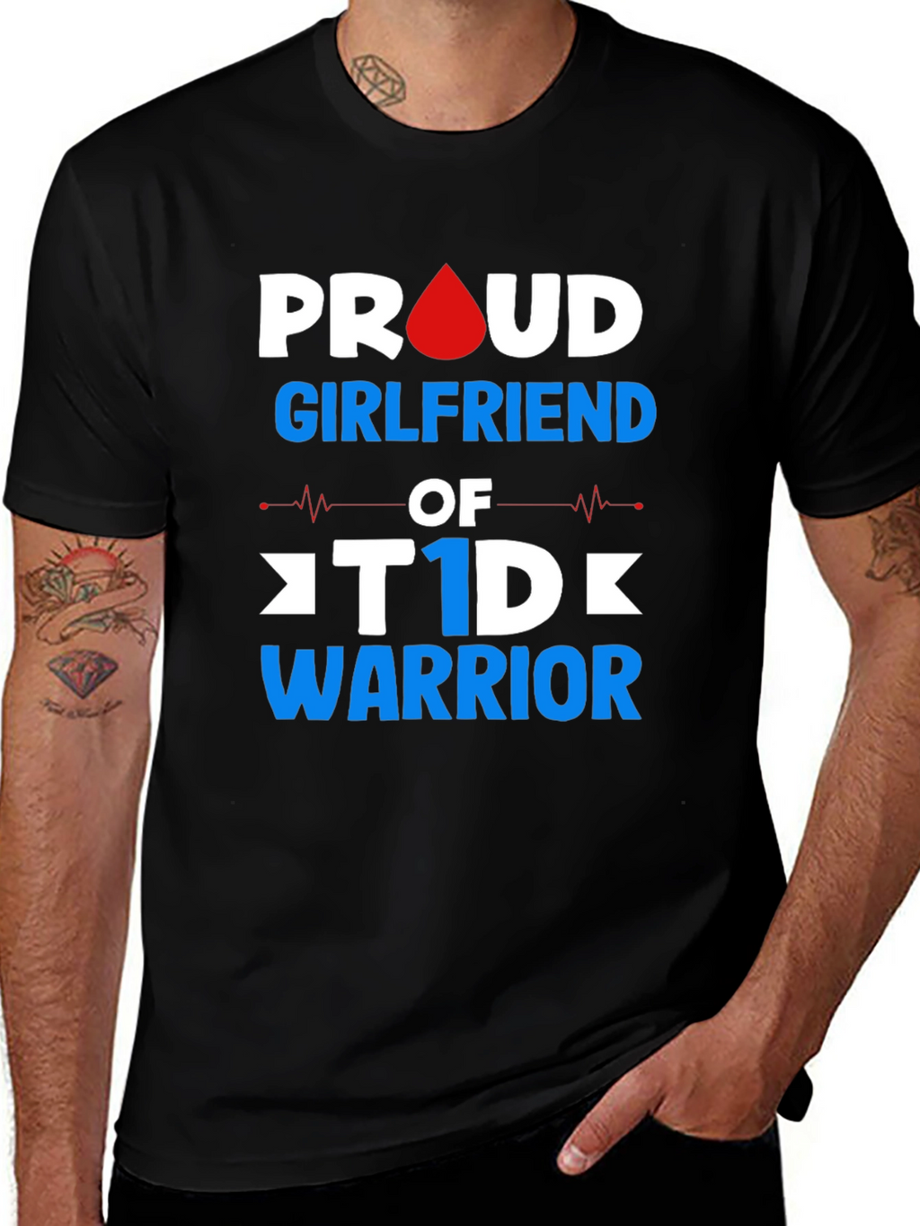 Proud Girlfriend T1D Warrior T-Shirt