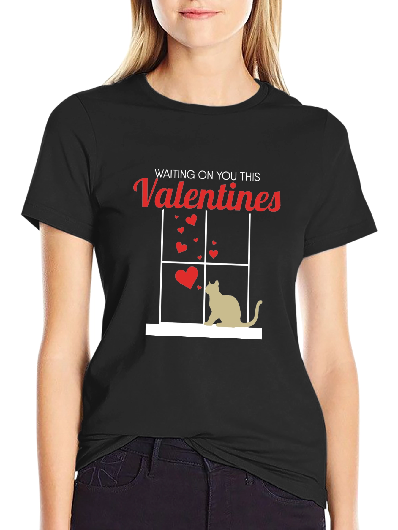 Waiting on You This Valentines T-Shirt - Cat Lover Tee