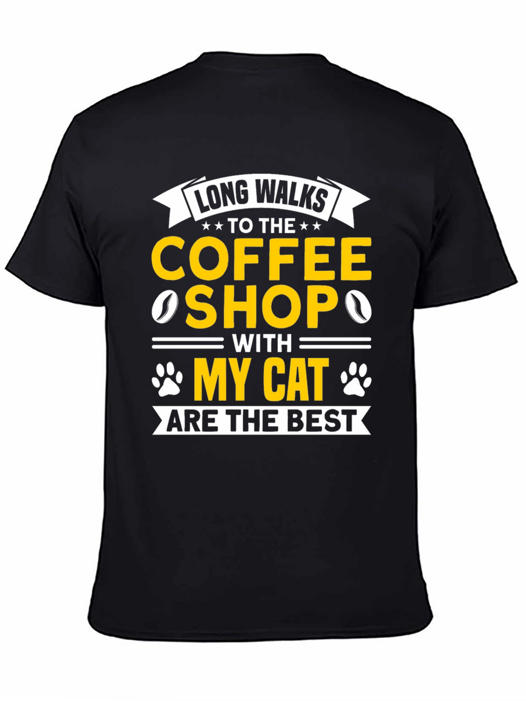 Cat Lover Coffee Shop Walk T-Shirt