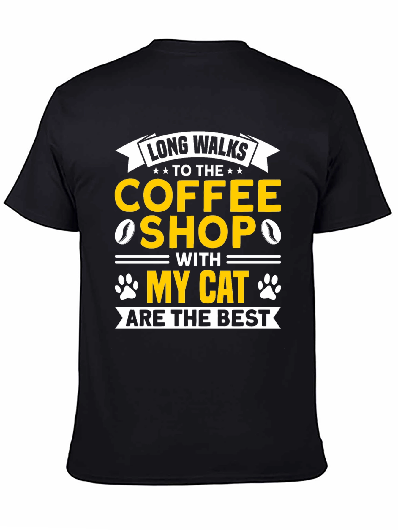 Cat Lover Coffee Shop Walk T-Shirt