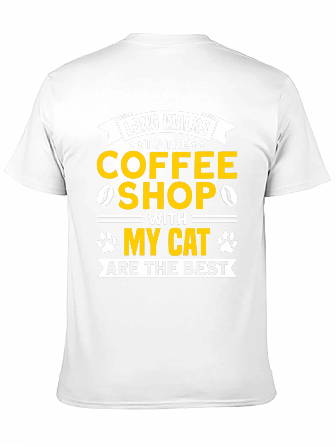 Cat Lover Coffee Shop Walk T-Shirt