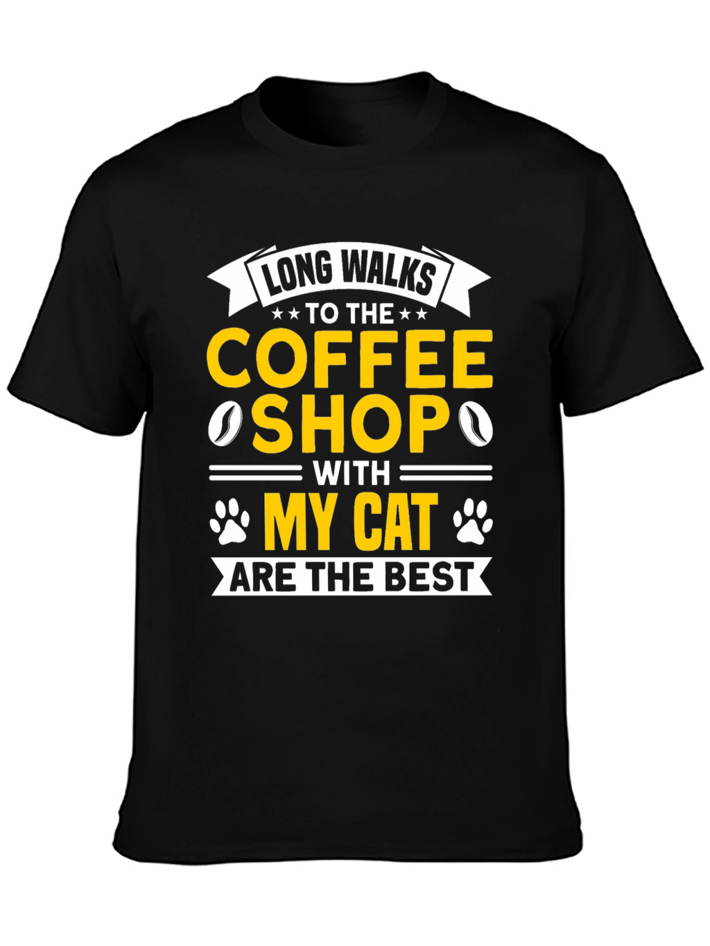 Cat Lover Coffee Shop Walk T-Shirt