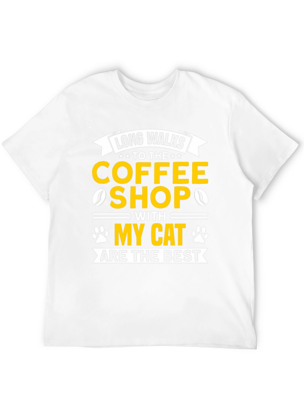 Cat Lover Coffee Shop Walk T-Shirt