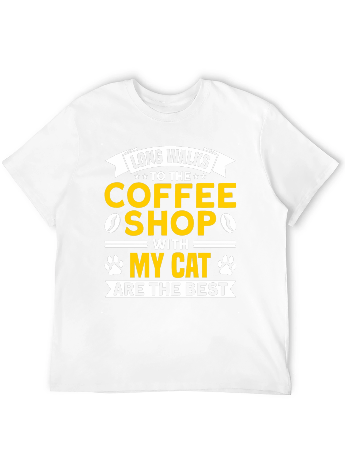 Cat Lover Coffee Shop Walk T-Shirt