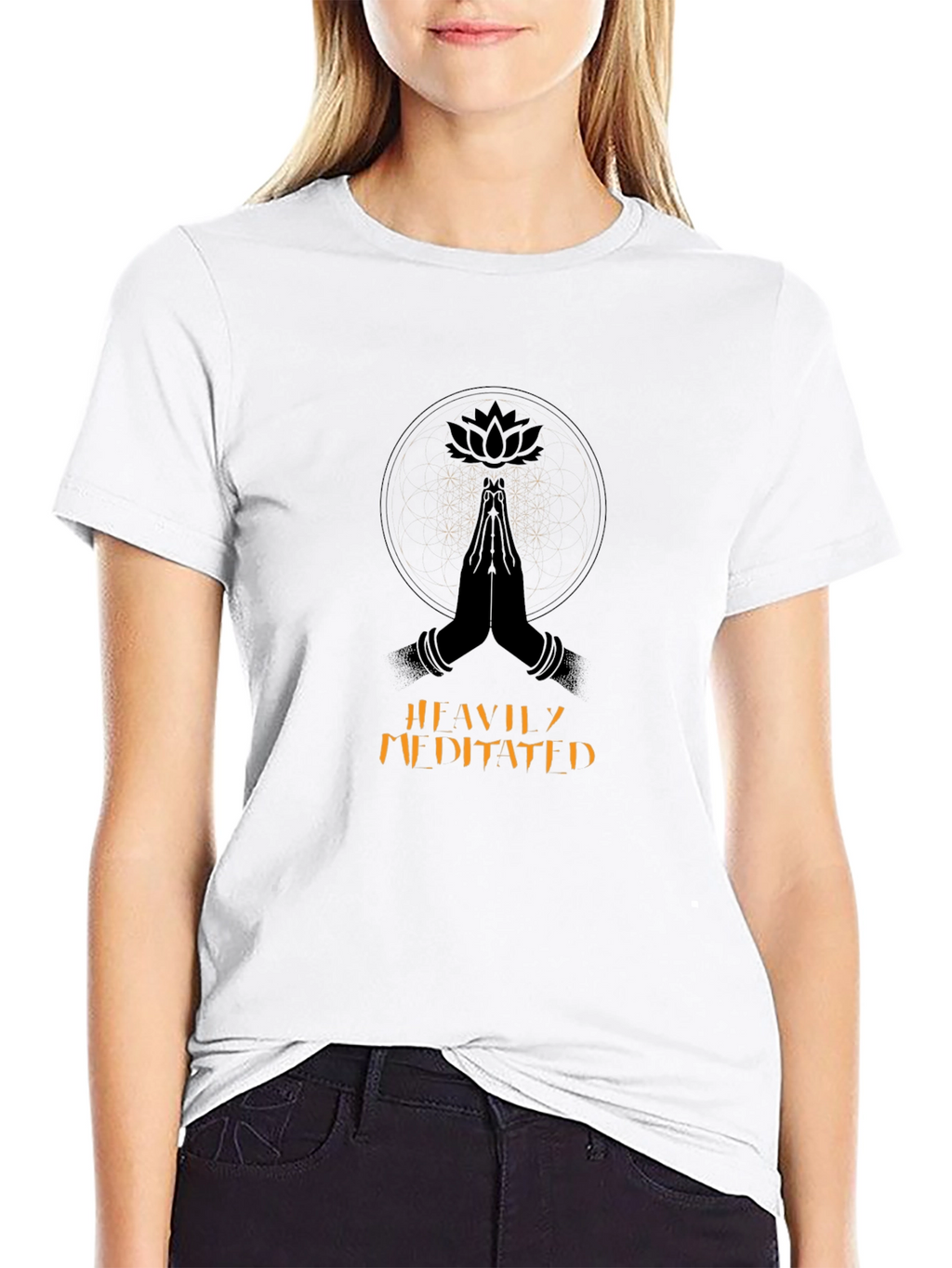 Meditated Graphic T-Shirt: Black