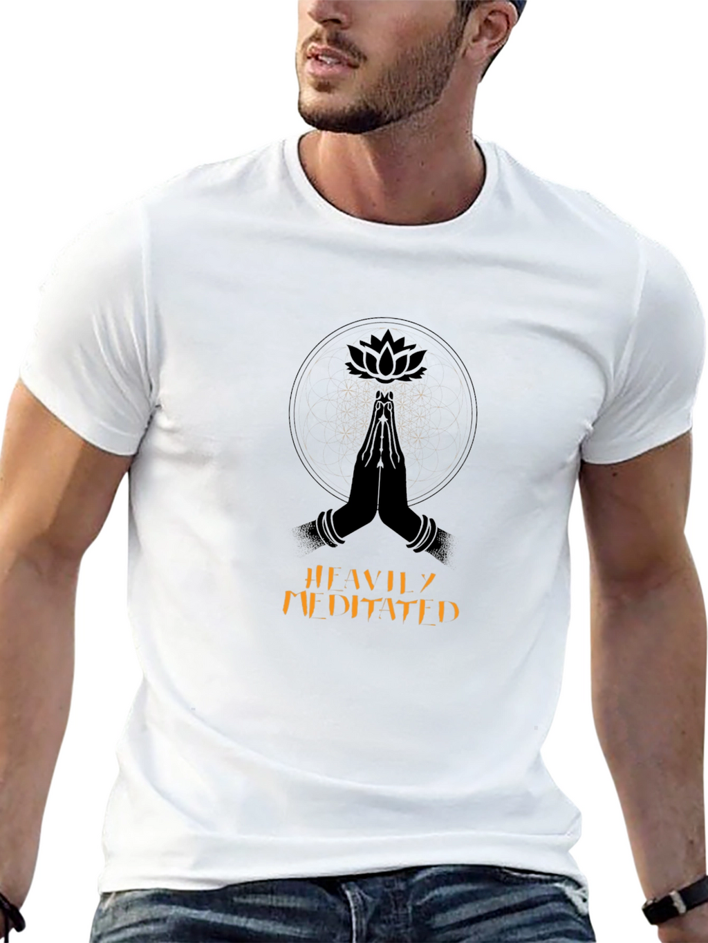 Meditated Graphic T-Shirt: Black