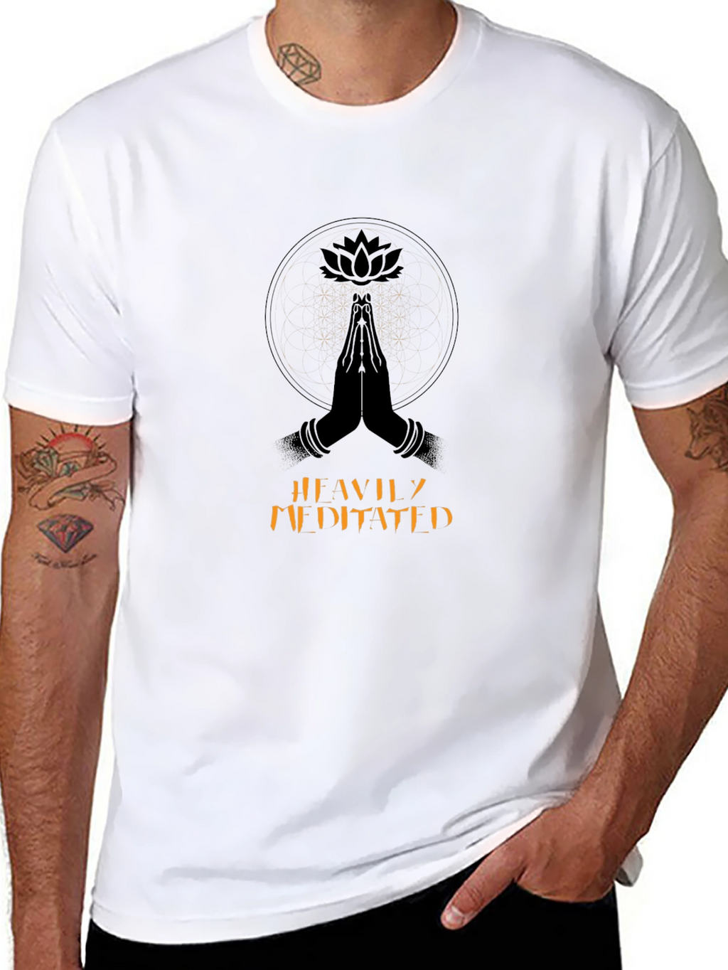 Meditated Graphic T-Shirt: Black