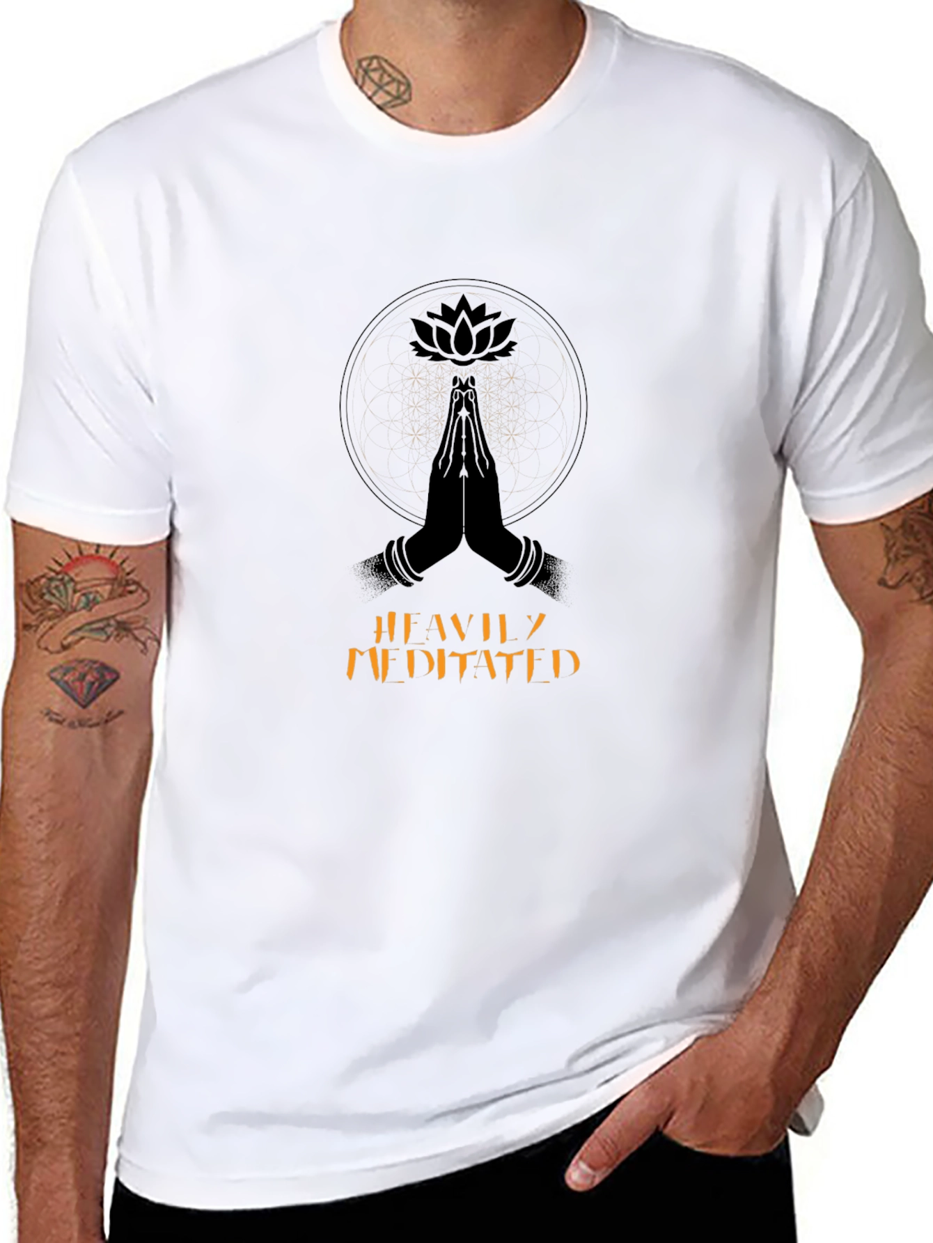 Meditated Graphic T-Shirt: Black