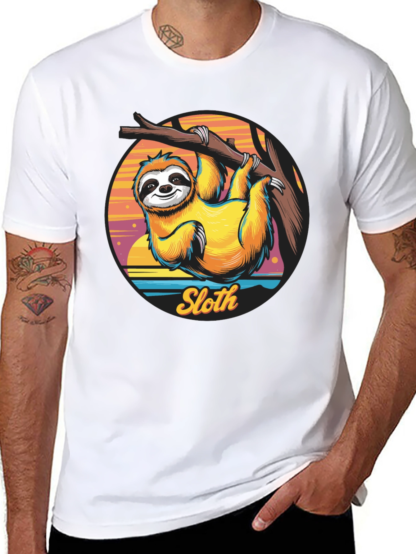 Sloth Graphic T-Shirt - Hang Loose Style