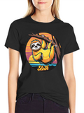 Sloth Graphic T-Shirt - Hang Loose Style