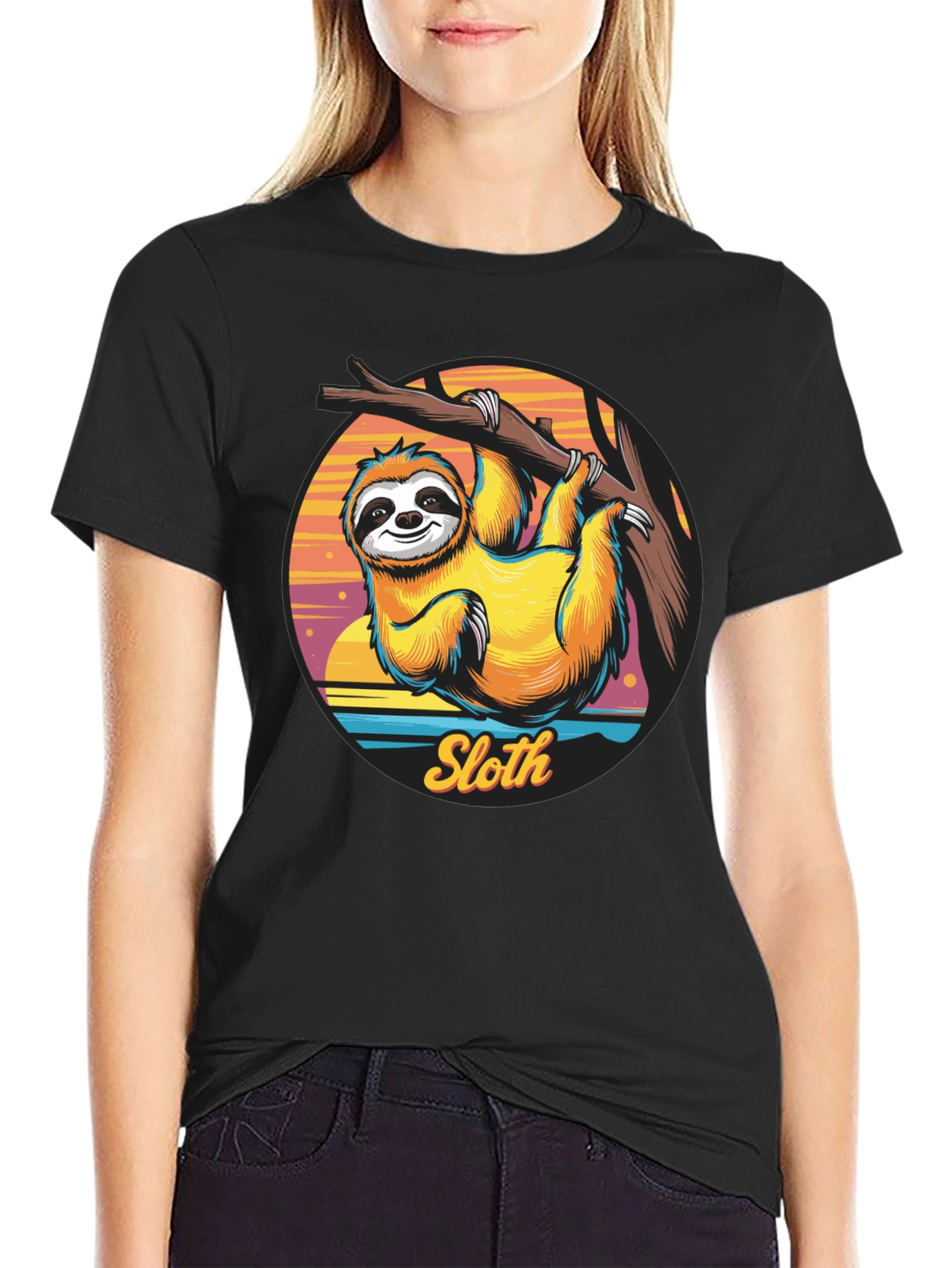 Sloth Graphic T-Shirt - Hang Loose Style