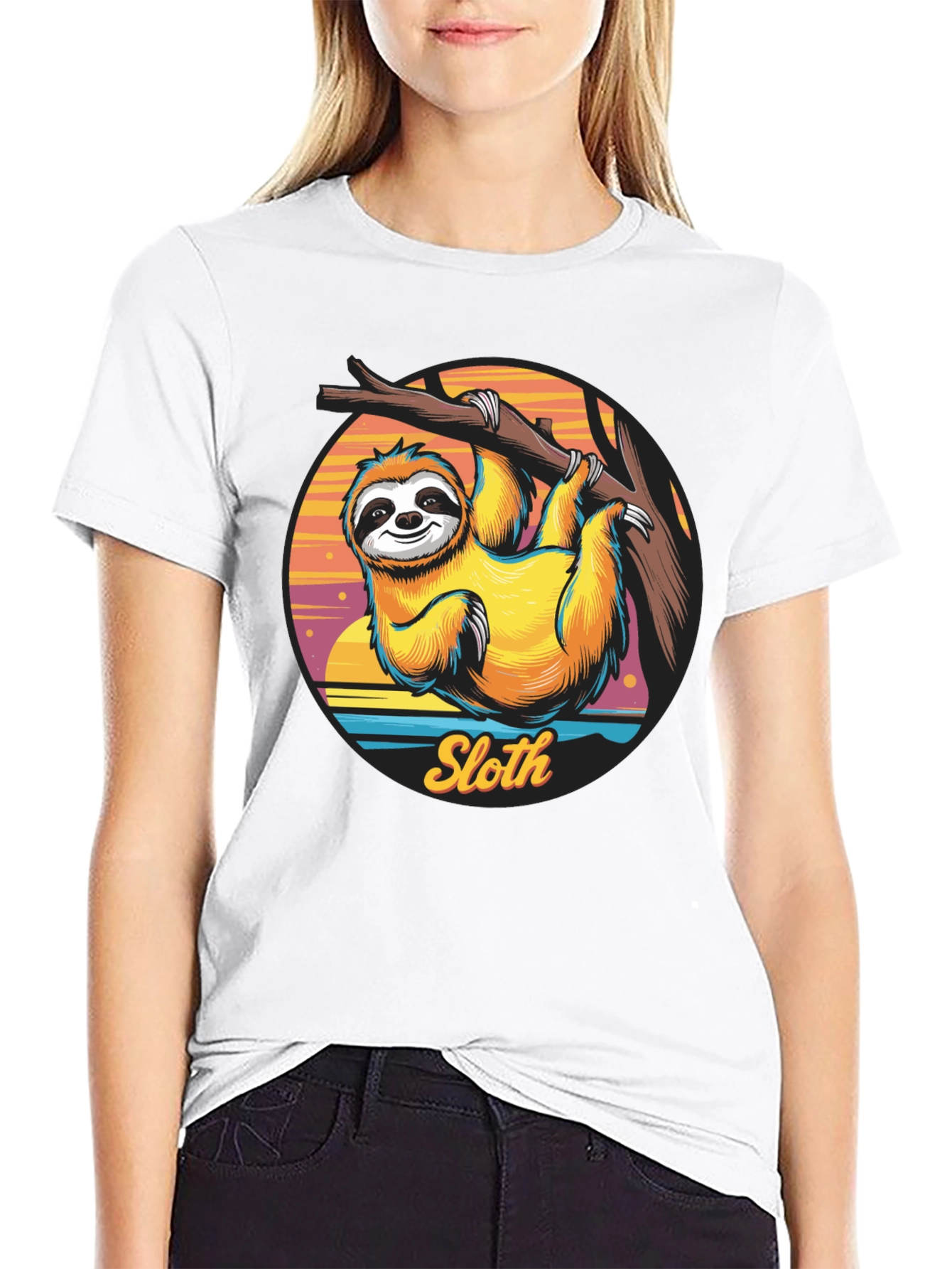 Sloth Graphic T-Shirt - Hang Loose Style