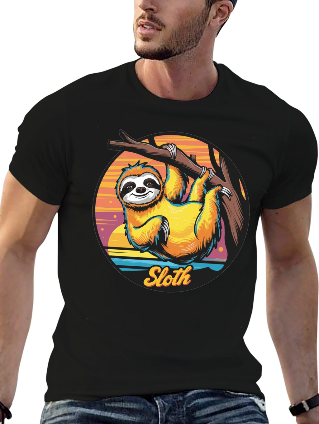 Sloth Graphic T-Shirt - Hang Loose Style