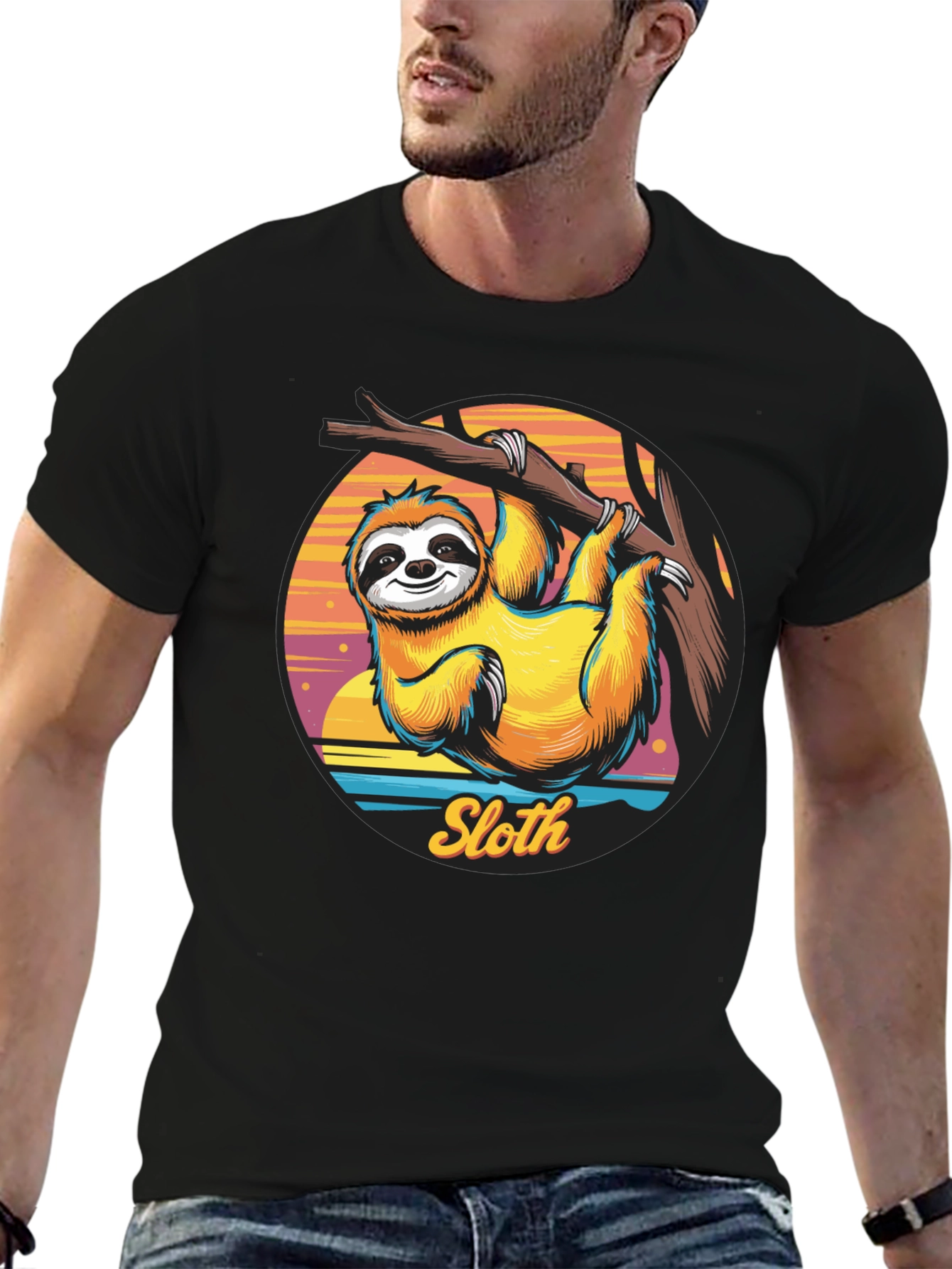 Sloth Graphic T-Shirt - Hang Loose Style