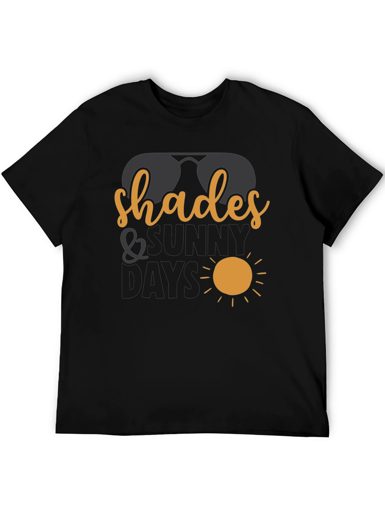 Shades and Sunny Days Black T-Shirt