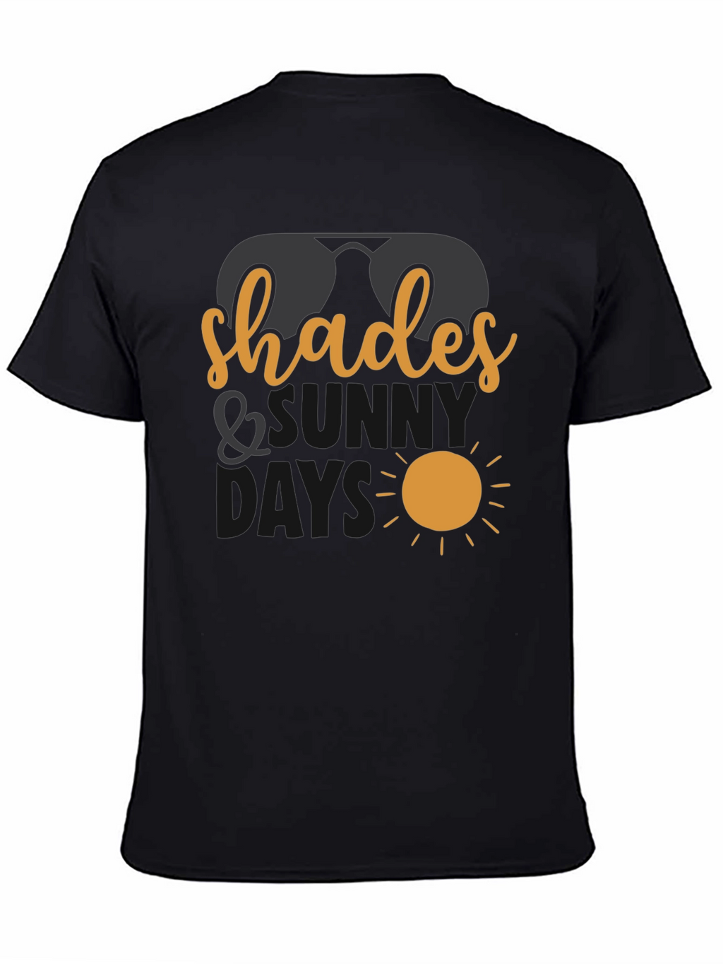 Shades and Sunny Days Black T-Shirt