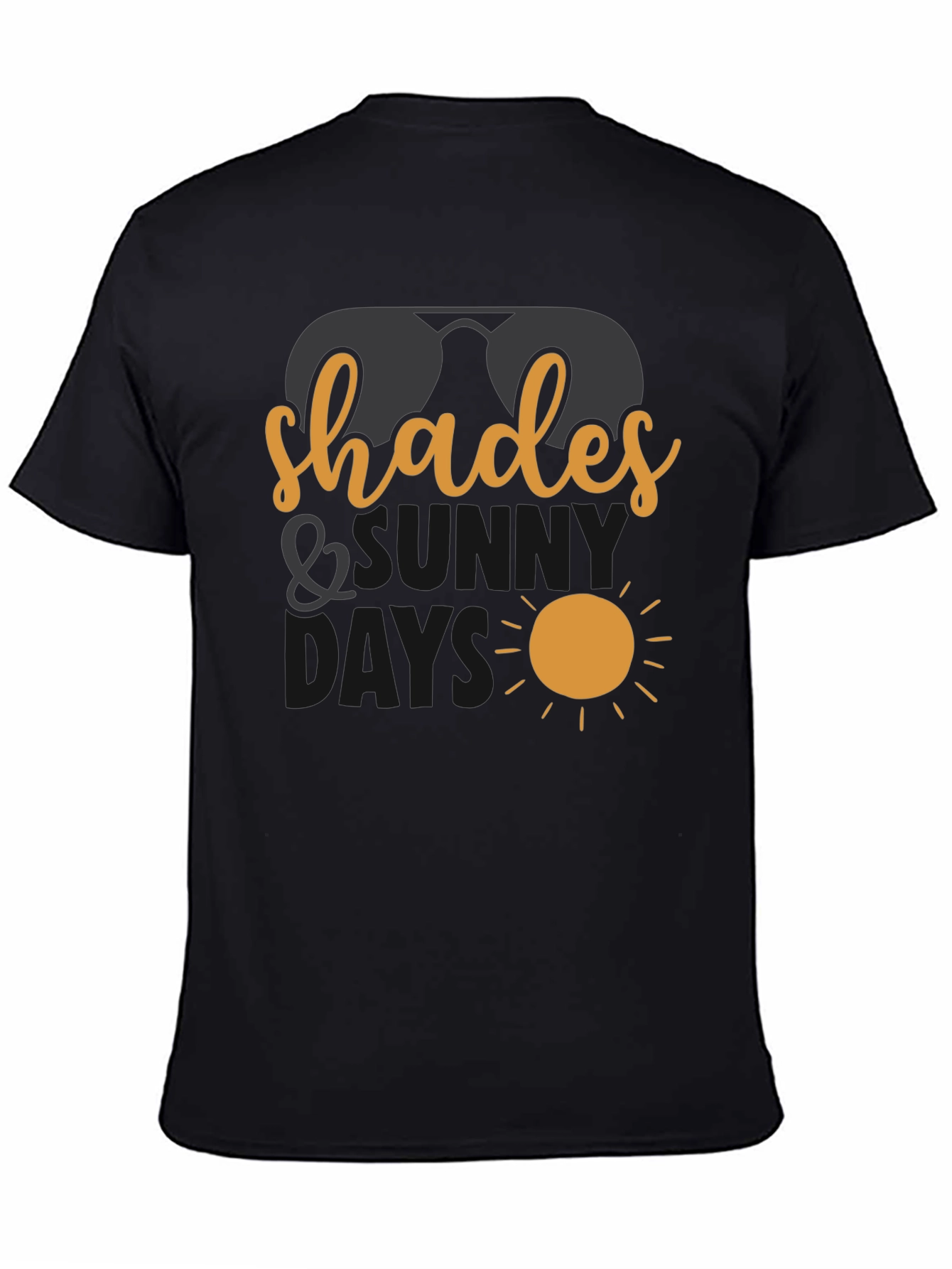 Shades and Sunny Days Black T-Shirt