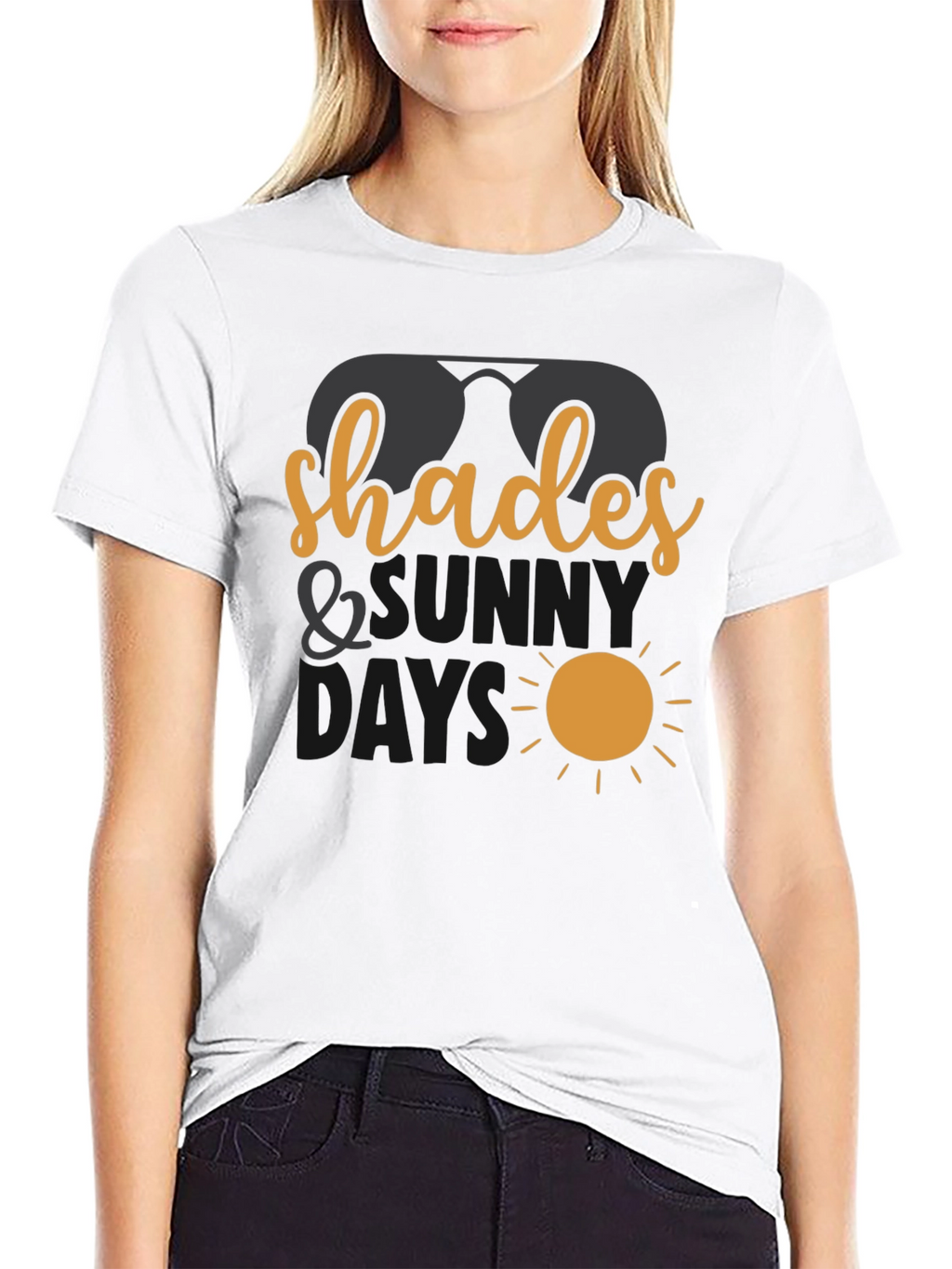 Shades and Sunny Days Black T-Shirt
