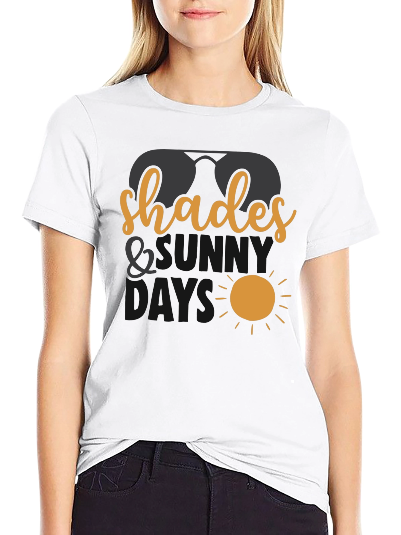 Shades and Sunny Days Black T-Shirt