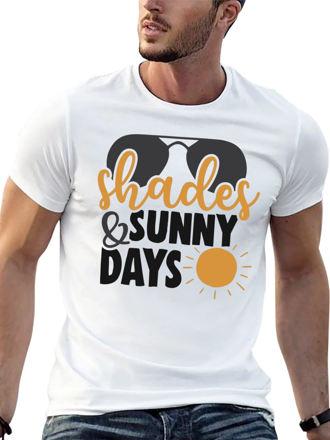 Shades and Sunny Days Black T-Shirt