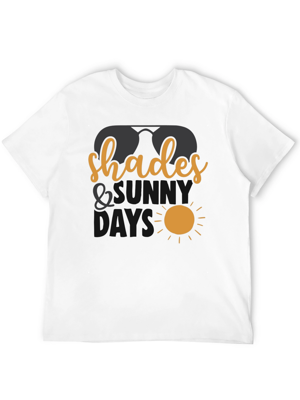 Shades and Sunny Days Black T-Shirt